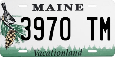 ME license plate 3970TM