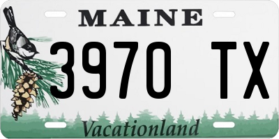 ME license plate 3970TX