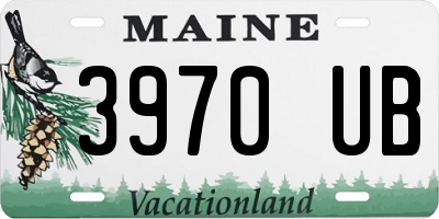 ME license plate 3970UB