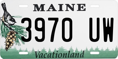 ME license plate 3970UW