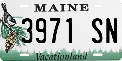 ME license plate 3971SN