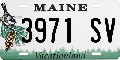 ME license plate 3971SV