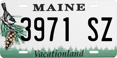 ME license plate 3971SZ
