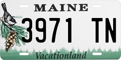ME license plate 3971TN