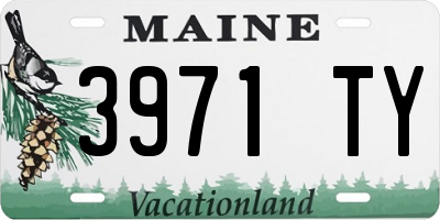 ME license plate 3971TY
