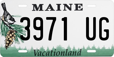 ME license plate 3971UG