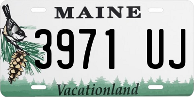 ME license plate 3971UJ