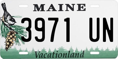 ME license plate 3971UN