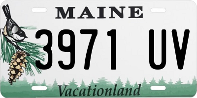 ME license plate 3971UV