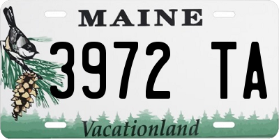 ME license plate 3972TA