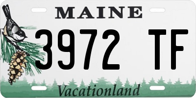 ME license plate 3972TF