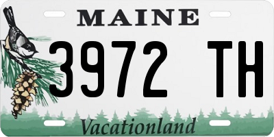 ME license plate 3972TH