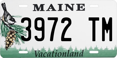 ME license plate 3972TM