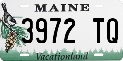ME license plate 3972TQ