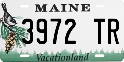 ME license plate 3972TR