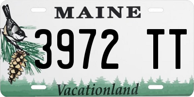 ME license plate 3972TT