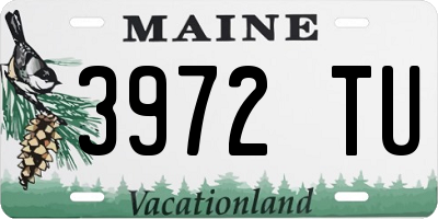 ME license plate 3972TU
