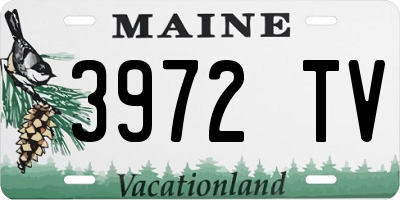 ME license plate 3972TV
