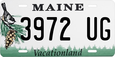ME license plate 3972UG