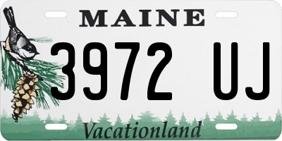 ME license plate 3972UJ