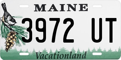 ME license plate 3972UT