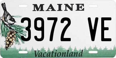 ME license plate 3972VE