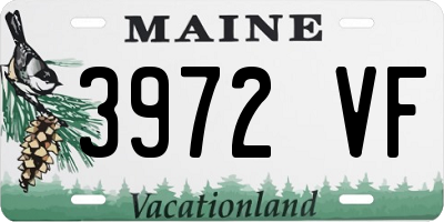 ME license plate 3972VF