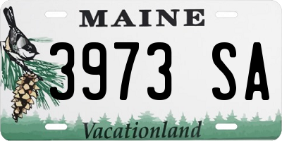 ME license plate 3973SA