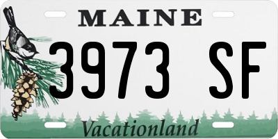 ME license plate 3973SF