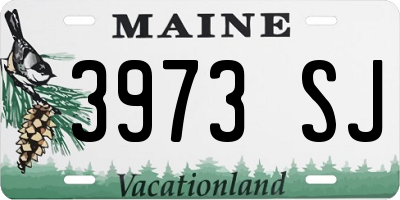 ME license plate 3973SJ