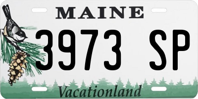 ME license plate 3973SP
