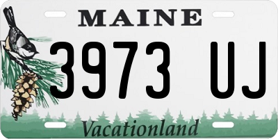 ME license plate 3973UJ