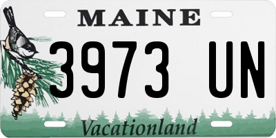 ME license plate 3973UN
