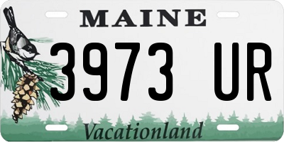 ME license plate 3973UR