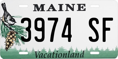 ME license plate 3974SF