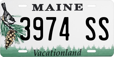 ME license plate 3974SS