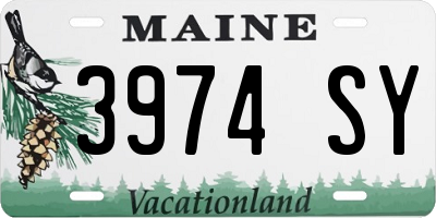 ME license plate 3974SY