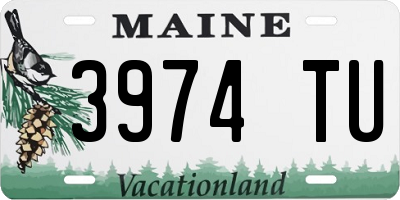 ME license plate 3974TU