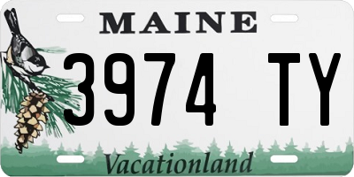 ME license plate 3974TY