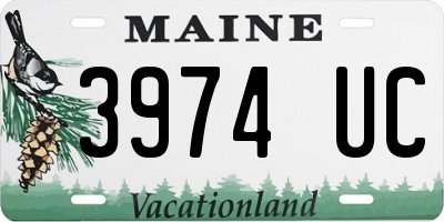 ME license plate 3974UC
