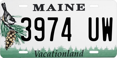 ME license plate 3974UW