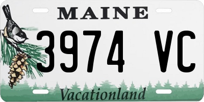 ME license plate 3974VC
