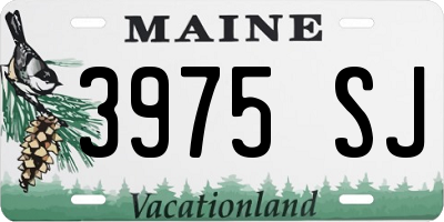 ME license plate 3975SJ