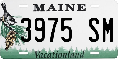 ME license plate 3975SM