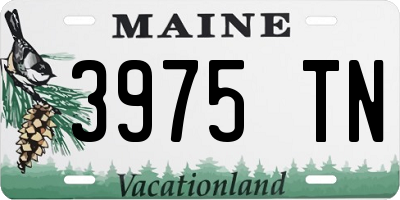ME license plate 3975TN