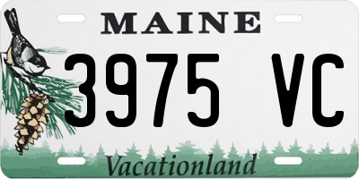 ME license plate 3975VC