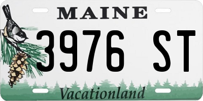 ME license plate 3976ST