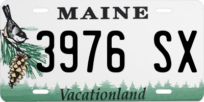 ME license plate 3976SX
