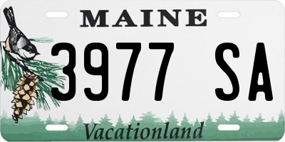 ME license plate 3977SA