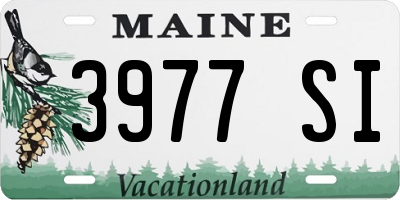 ME license plate 3977SI